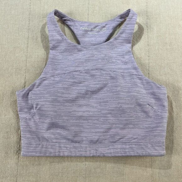Outdoor Voices Space Dye Purple Sports Bra XS - Picture 1 of 7